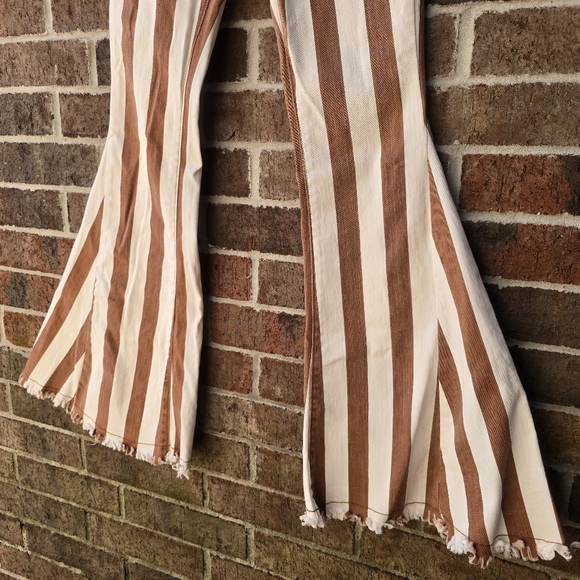 Saints And Hearts Striped Flare Jeans - Picture 10 of 15